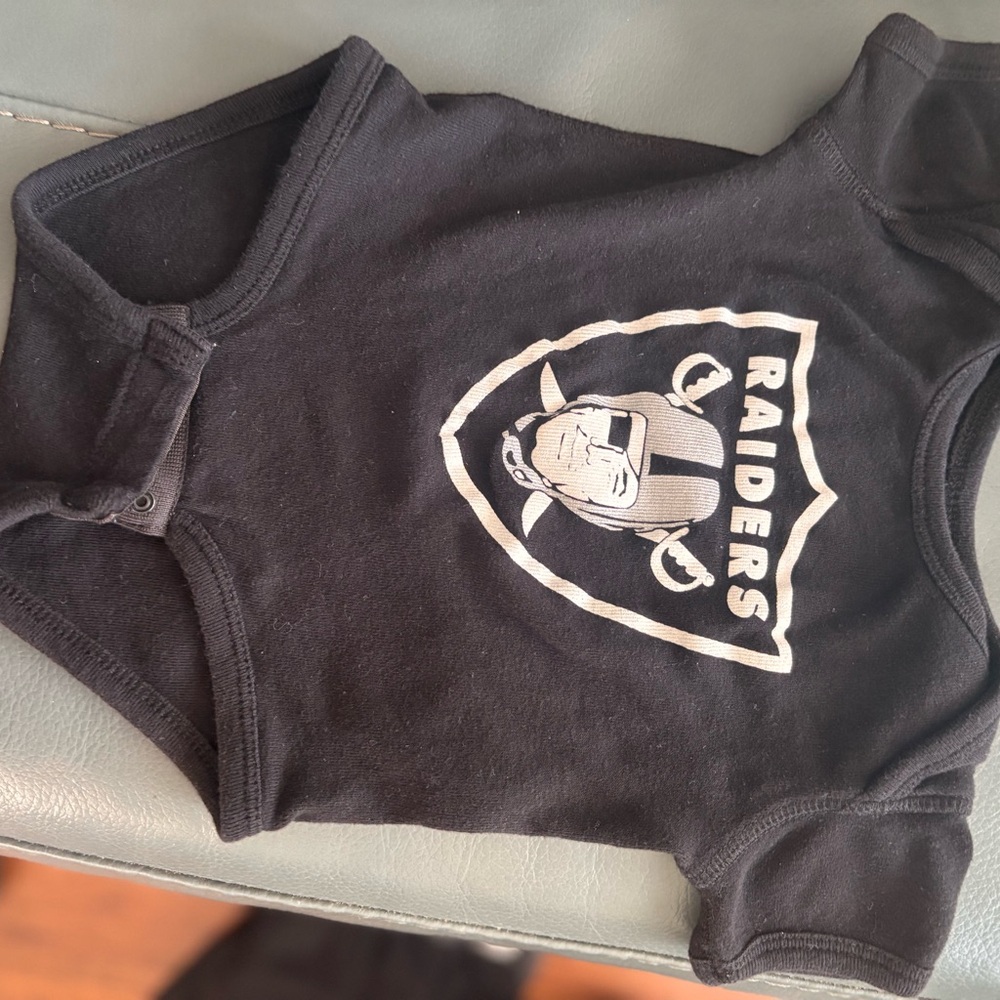 Raiders Black Infant Bodysuit